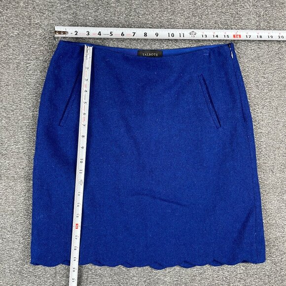 Talbots Skirt Womens 4 Wool Scalloped Work Office Capsule Minimal Staple Basic - Picture 6 of 9
